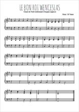 Téléchargez l'arrangement pour piano de la partition de Le bon roi Wenceslas en PDF